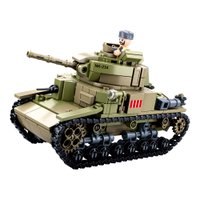 Blocos de Montar Cubic WWII Tanque de Guerra Warfare 463 Peças Multikids - BR1485