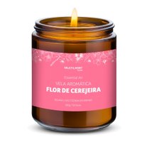 Vela Aromática de Flor de Cerejeira 200g Multilaser Saúde - HC523