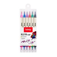 Marcador Artístico Dual Brush com 5 Cores Keep - MR058