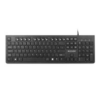 Teclado Multimídia com Fio Teclas Chocolate Preto Usb Multilaser - TC277