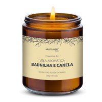 Vela Aromática de Baunilha e Canela 200g Multilaser Saúde - HC525