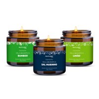 Kit de Velas Aromáticas Relaxantes 100g Multilaser Saúde - HC528