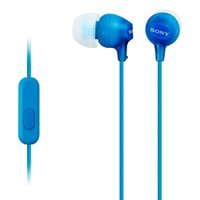 Fone de Ouvido Estéreo Intra-auricular com Microfone Azul Sony - MDREX15APLIZUC