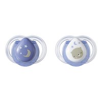 Chupeta Newborn Noite 2Und 0-2M Azul Tommee Tippee - TT009