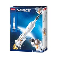 Blocos de Montar BR1033 Astronautas Foguete 167 Peças Indicado para maiores de 6 Anos Multikids