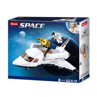 Blocos de Montar Astronautas Ônibus Espacial 231 Peças Indicado para maiores de 6 Anos Multikids