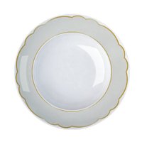 Conjunto de Pratos Fundos Com 06 Peças 24cm - Royal Off-White Ouro - Germer Porcelanas