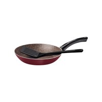 Frigideira Tramontina Paris Antiaderente Starflon Max Vermelho com Espátula de Nylon 18 cm 0,6 L