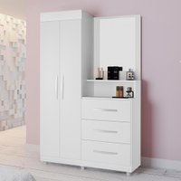 Roupeiro Onix 2 Portas com Espelho - Branco - Primus