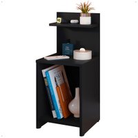 Mesa Cabeceira Fantasy Nicho Porta Objetos Prateleira Organizadora Mesinha Lateral Decoração Quarto Preto - Lojas RPM
