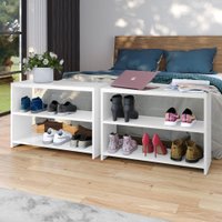 Conjunto com 2 Sapateiras Recamier Safira - Branco - RPM Móveis
