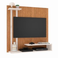 Estante Painel Suspenso Tv Smart Até 32 Polegadas Prateleira Organizadora Decoração Quarto Sala Pequena Retrô -Nature/Of