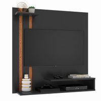 Estante Painel Suspenso Tv Smart Até 32 Polegadas Prateleira Organizadora Decoração Quarto Sala Pequena Retrô - Preto/ N