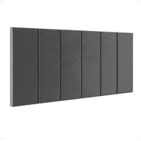 Cabeceira Suspensa Estofada Decoração Quarto Cama Box Casal 1,40 Julia Cinza Suede - Lojas RPM