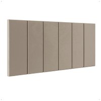 Cabeceira Suspensa Estofada Decoração Quarto Cama Box Casal 1,40 Julia Bege Suede - Lojas RPM