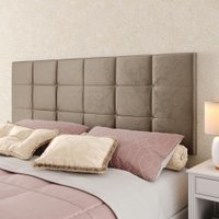 Cabeceira Cama Box Casal 1,40 Suspensa Bia Suede - Bege - RPM Móveis