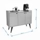 Aparador Buffet Retrô 3 Portas Wood - Branco - Rpm Móveis