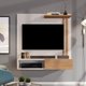 Painel Para TV 32 Polegadas Flow com Porta - Off White com Nature - RPM Móveis