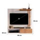 Painel Para TV 32 Polegadas Flow com Porta - Off White com Nature - RPM Móveis