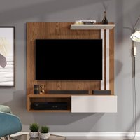 Painel Para TV 32 Polegadas Flow com Porta - Freijó com Off White - RPM Móveis
