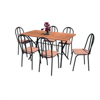 Conjunto Sala De Jantar Artefamol Bruna Mesa Com 6 Cadeiras