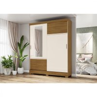 Guarda Roupa Henn Briz B56 2 Portas 2 Gavetas C/Espelho Flex