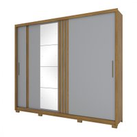 Guarda Roupa Henn Caribe 2 Portas C/Espelho 6 Gavetas Flex