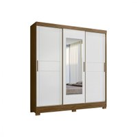 Guarda Roupa Moval Bahamas 3 Portas 2 Gavetas Com Espelho