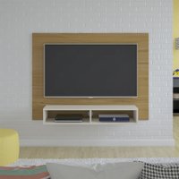 Painel De TV Suspenso Artely Flash Para TV Até 42 Polegadas Freijo/Off White