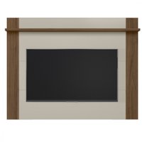 Painel Home Linea Brasil Tulum Extensível P/ TV 55 Polegadas Off White/Nogueira