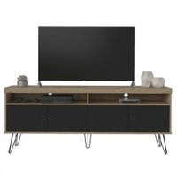 Rack Para TV Artely Liberty Com 4 Portas Rustico/Preto
