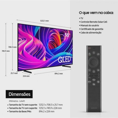 Tv Samsung 55 Polegadas Smart QLED 4K QN55Q60BAGXZD
