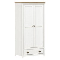 Guarda Roupa Solteiro 2 Portas e 1 Gaveta em Madeira Linha Topázio - Branco/Carvalho