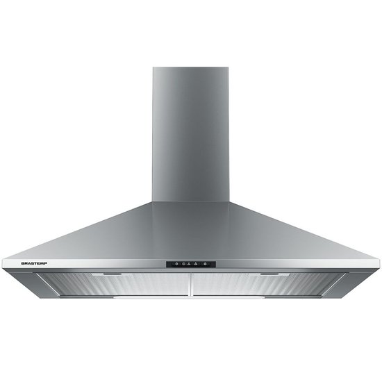 Coifa de Parede Brastemp 60 cm Inox Piramidal 4 Bocas com Duplo Filtro - BAI60BR