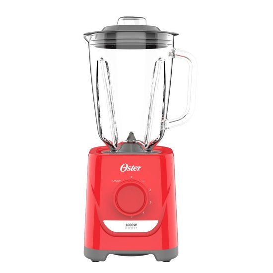Liquidificador Oster Jarra de Vidro 1,5 Litros Vermelho 1000W OLIQ501