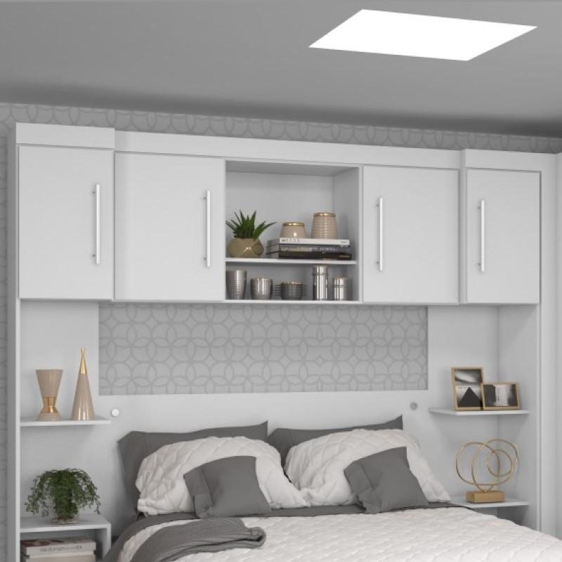 Armário Aéreo Suspenso Ponte Modulada Para Casal Organizador Quarto 1 ...