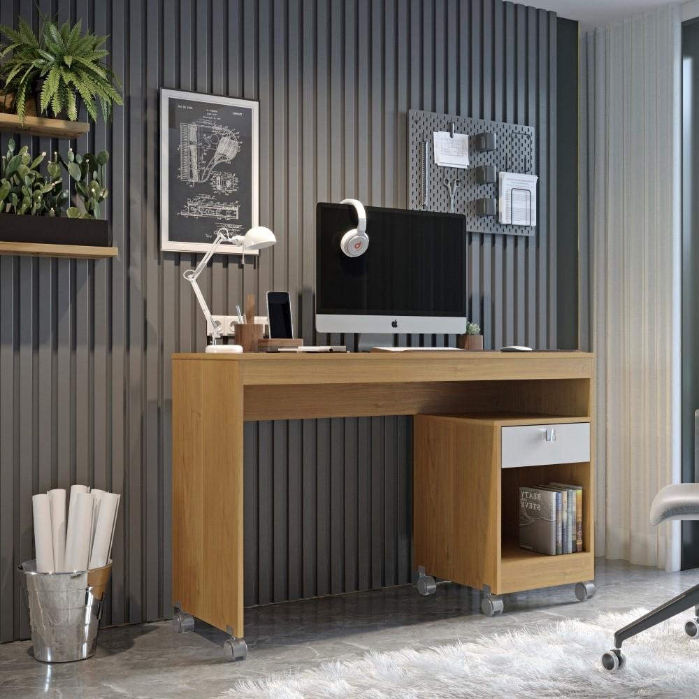 Mesa Escrivaninha Para PC Computador Home Office CPU Quarto Escritório ...