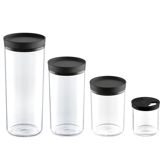 Conjunto de Potes Herméticos Plástico 4 Peças Com Tampa UZ