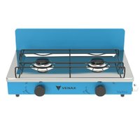 Fogao de Mesa 2 Bocas Venax Flamalar Vetro Vermelho Gas GLP