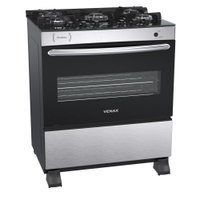 Fogao 5 Bocas Venax Picasso Vitreo Inox Gas GLP