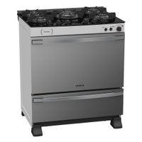 Fogao 5 Bocas Venax Palladio Vitreo Branco Gas GLP