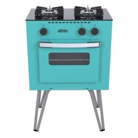 Fogao 2 Bocas Venax Mini Cook Verde Gas GLP
