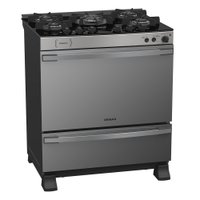 Fogao 5 Bocas Venax Palladio Vitreo Inox Gas GLP