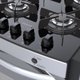 Fogão A Gás De Embutir 4 Bocas Venax Gaudi Prisma Vitreo El Inox Gás GLP