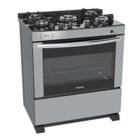 Fogão 5 Bocas Venax Delplus Vitreo Bl Inox Gás GLP