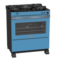 Fogao 5 Bocas Venax Gaudi Vetro Vitreo Azul Gas GLP