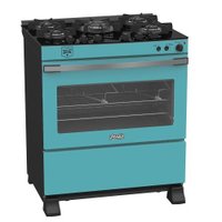 Fogao 5 Bocas Venax Gaudi Vetro Vitreo Verde Gas GLP