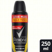 Desodorante Antitranspirante Aerosol Masculino Rexona V8 72 horas 250ml