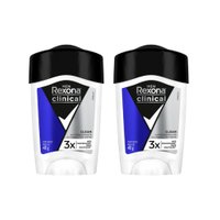 Kit 2 Desodorantes Antitranspirante Rexona Men Clinical Clean 48g