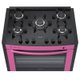 Fogão A Gás De Embutir 5 Bocas Venax Gaudi Prisma Vitreo Bl Pink Gás GLP